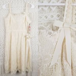 Yoana Baraschi Lace Crochet Bow Dress